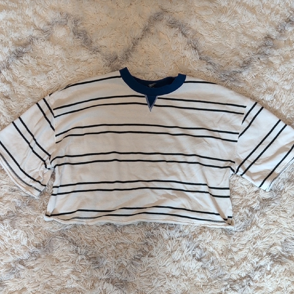 Wild Fable Blue and Black Striped Tee